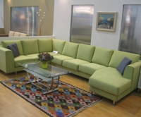 Зелен диван с два ъгъла  